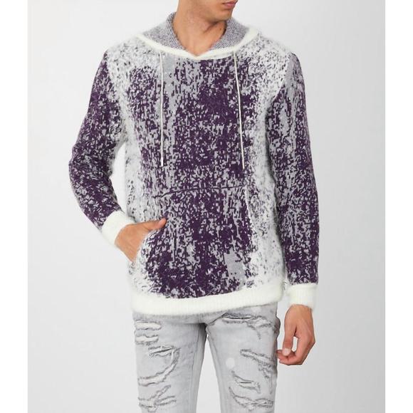 NEW ONE IN A MILLION jumpsuit mohair pullover sweater hoodie in purple - Picture 1 of 3